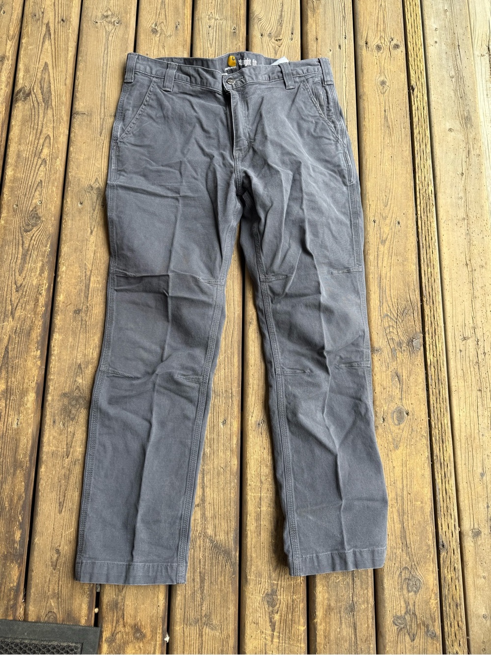 Carhartt Men’s Gray Work Pants - Straight Fit 36x30